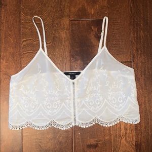 Whit tank top/bralette